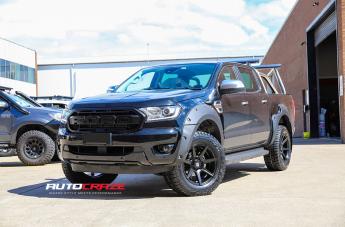 FORD RANGER AVALANCHE MATTE BLACK FRONT MILLED